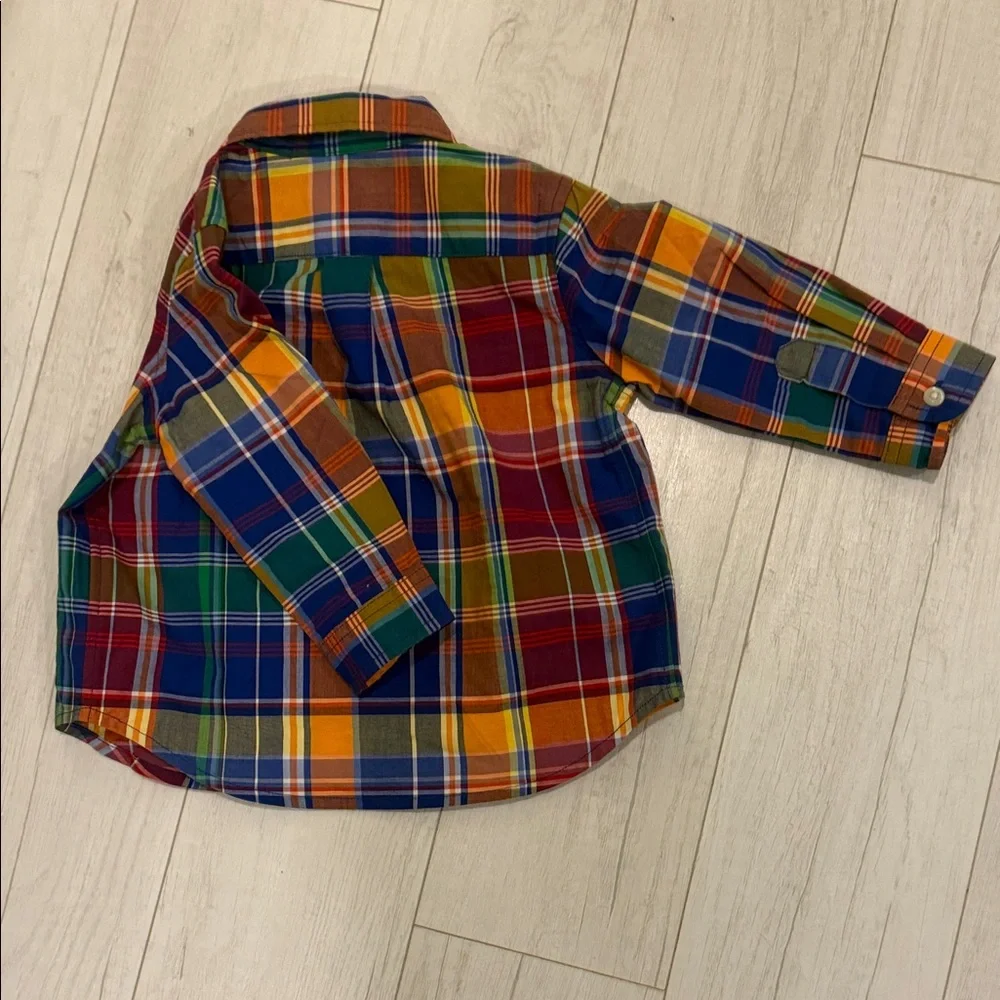Ralph Lauren Kids Colorful Plaid Button Down Shirt